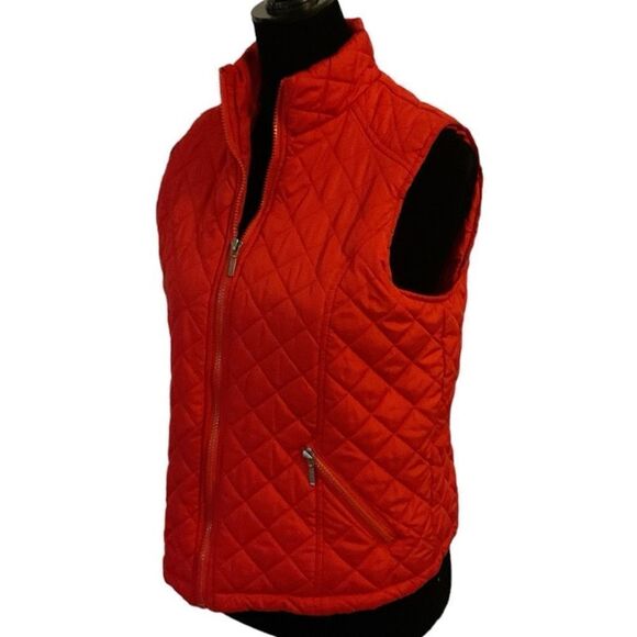 Outer Edge Red Quilted Vest M - Picture 2 of 5